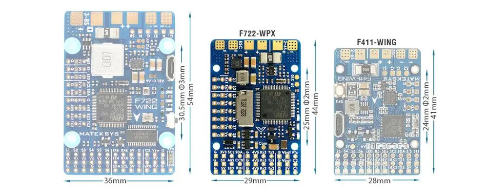 Контроллер полета Mateksys Matek F722 WPX STM32F722 MPU6000 DPS310 Pixel OSD Blackbox F722|Детали и аксессуары| |