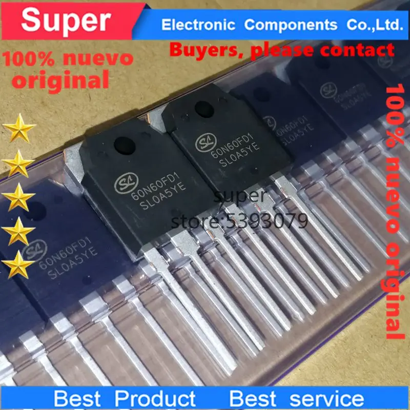 100% nuevo 50 unids/lote SGT40N60NPFDPN 40N60NPFD 40N60 60N60FD1 60N60 SGT60N60FD1PN IGBT управляемый транзистор