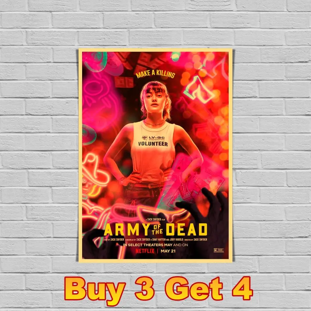 

Army of the Dead Movie Posters For Home Room Bar Art Wall Stickers