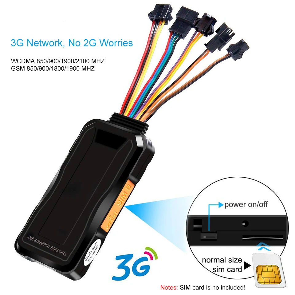 Concox GT06E 3g gps трекер устройство слежения в реальном времени WCDMA GSM локатор SMS