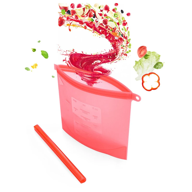 Силиконовые пищевые пакеты многоразовый пакет для сохранения свежести