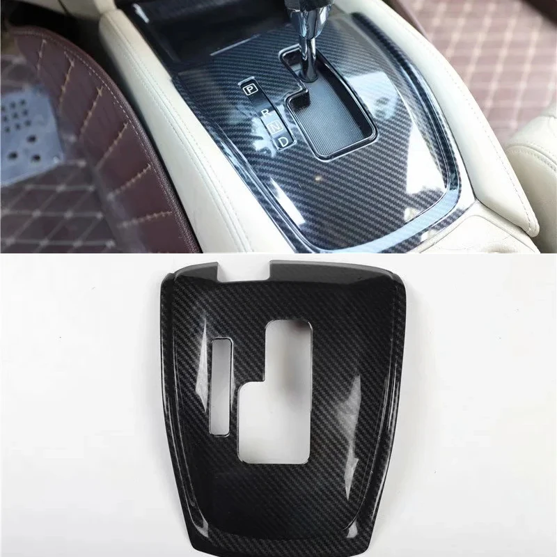 

For Nissan X-Trail 2017-2020 Left/Right Hand Drive 1PC Carbon Fiber ABS Car Gear Shift Knob Frame Cover Trim Moldings