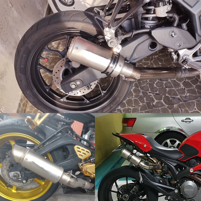 Универсальный мотоциклетный глушитель выхлопной трубы 51 мм 60 для R1 R6 R125 R15 FZ16 FZ1 MT09