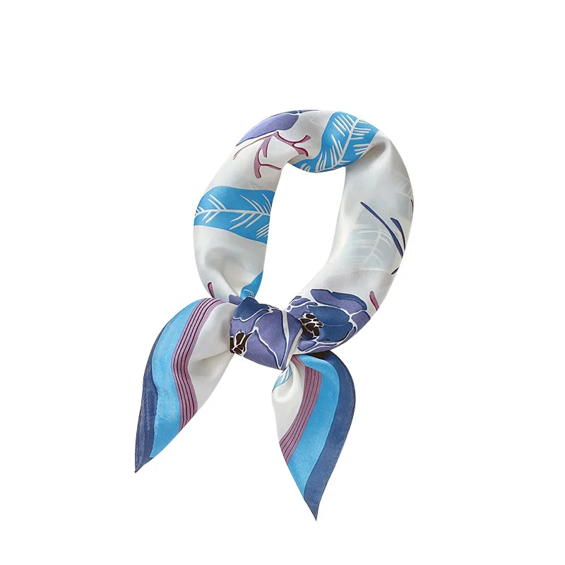

Fashion Shawl Scarves For Women Floral Print Silk Satin Hijab Scarf Female Wraps 70*70cm Square Shawls Bandana Scarfs For Ladies