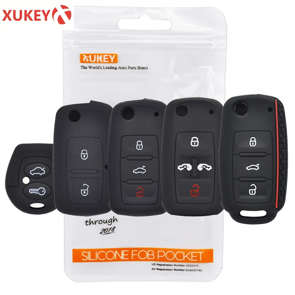 Силиконовый чехол для ключей от машины VW POLO Bora Beetle Tiguan Passat CC Golf Seat Leon Altea Ibiza SKODA Fabia