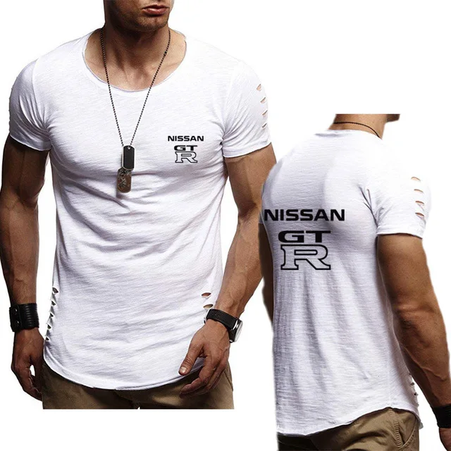 Мужская хлопковая футболка с коротким рукавом круглым вырезом и принтом