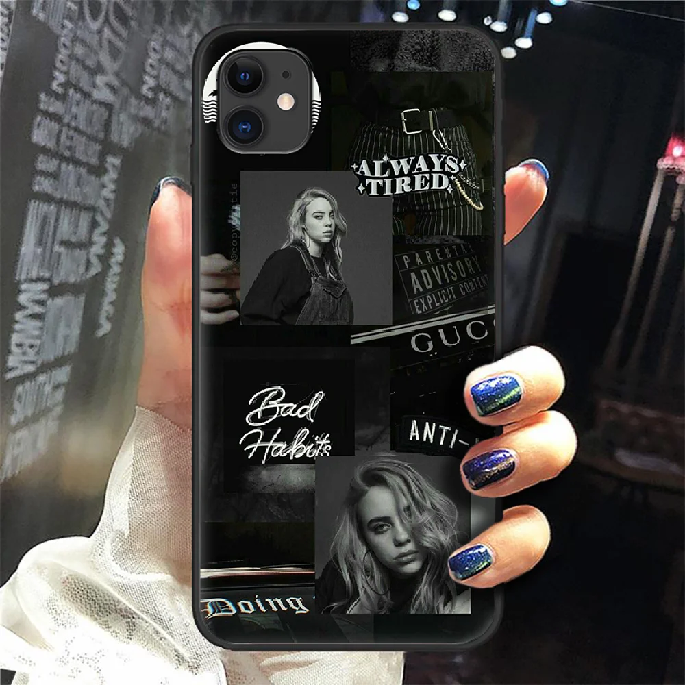

Billiy singer Phone Case Cover Hull For iphone 5 5s se 2 6 6s 7 8 12 mini plus X XS XR 11 PRO MAX black funda pretty prime tpu