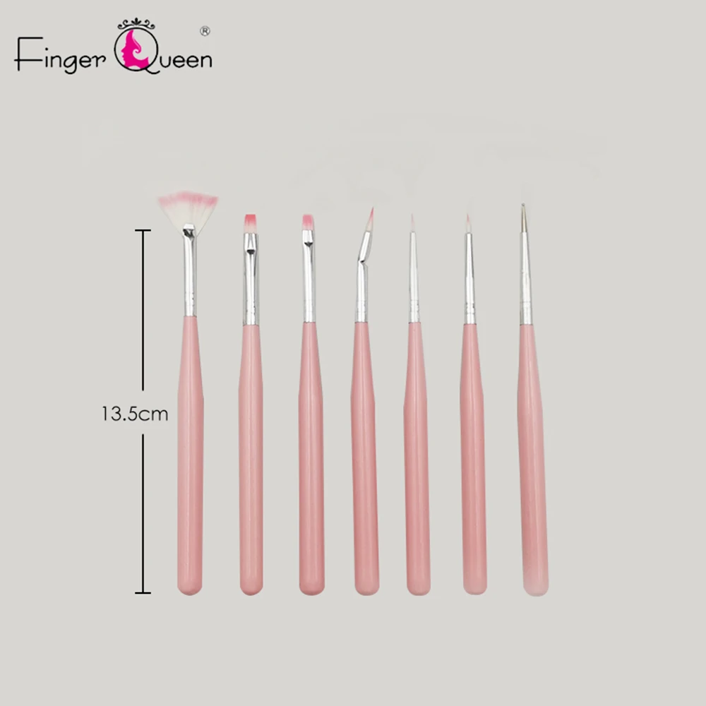 

7pcs Nail Brush Detail Brush Fan Shape Brush Nail Art Liner Brushes UV Gel Painting Acrylic Nail Design Nylon Brush Pen Set