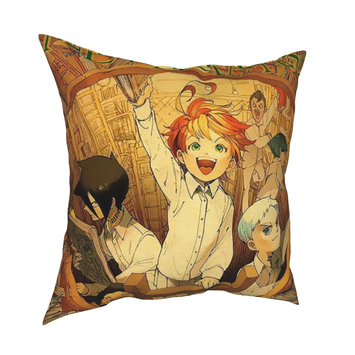 

Винтажный чехол для подушки The Said Neverland, Аниме Манга, Эмма Рей Норман, наволочки, декоративные наволочки для дивана, 18 дюймов