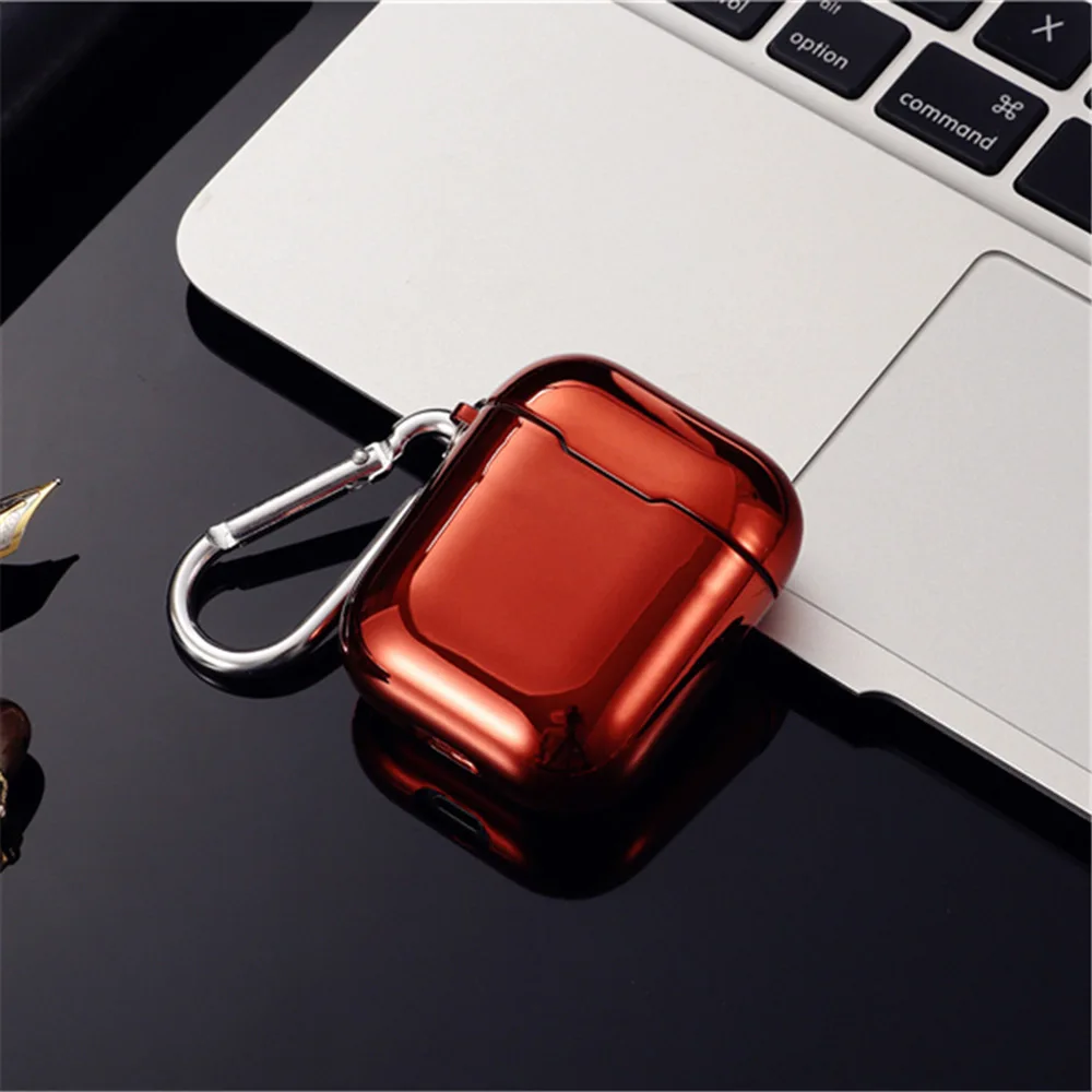BFOLLOW Роскошная плакированная силиконовый чехол для AirPods Pro Airpods 1/2 Мягкий защитный чехол на заднюю панель из полиуретана Противоударная защитная задняя крышка с цепочкой для ключей