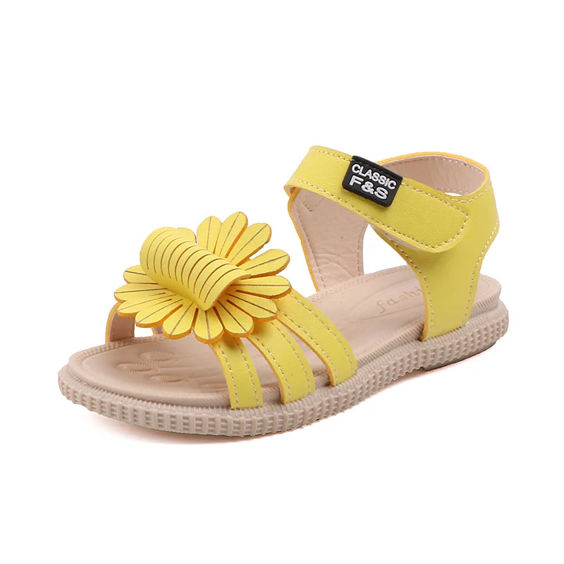 

Girls Sandals Children Beach Sandals Kids Summer Shoes Floral Sweet Princess Soft All Sizes 21-36 Fashion Soft Anti-slip Brand