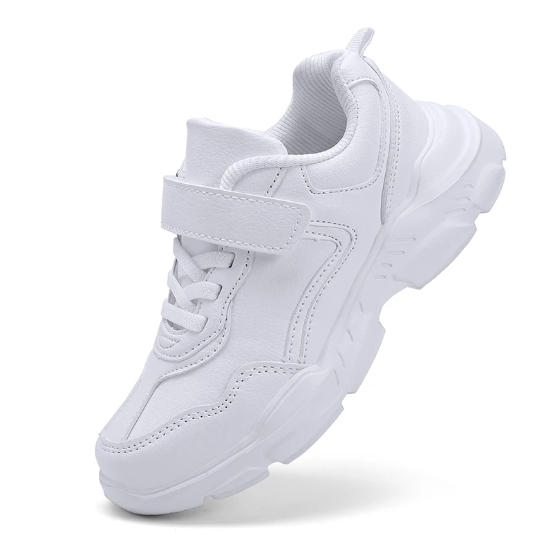 Кроссовки детские кожаные водонепроницаемые повседневная обувь на плоской