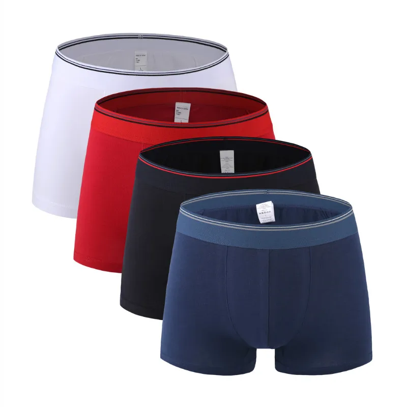 4Pcs 2425 Mix C42 4 шт./лот, мужские хлопковые трусы, новинка, модные, сексуальные, брендовые, качественные, мужские боксеры, шорты, новинка, Mr нижнее белье, мужские трусы, большие, толстые, 6XL, 8XL - Цвет: 4Pcs 2425 Mix C42