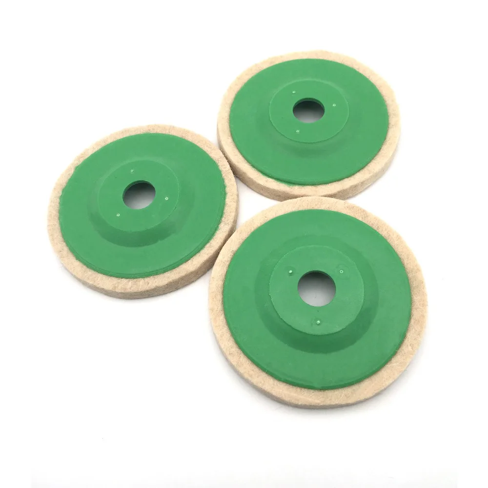 

3pcs Wool Felt Polishing Disc Glass Wood Polisher Buffer Pads Abrasive Tools Buffing Grinding Wheels
