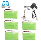 Батарея 9,6 В 2400 мАч Ni-MH + зарядное устройство для радиоуправляемой игрушечной машины, лодки, элементарное освещение, нестандартные элементы AA 9,6 В, Батарейная группа, штепсельная вилка Tamiya