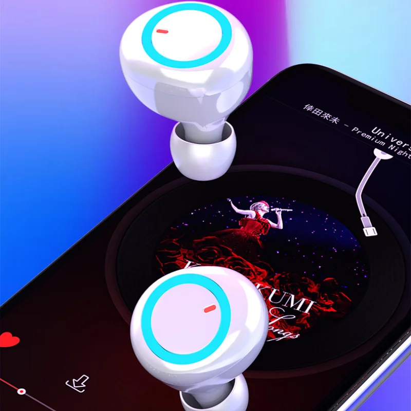 VYOPBC Y50 TWS Bluetooth 5.0 Headphone Wireless Sports Earphone IPX5 Waterproof Low Gaming Delay Headset with Battery Display |