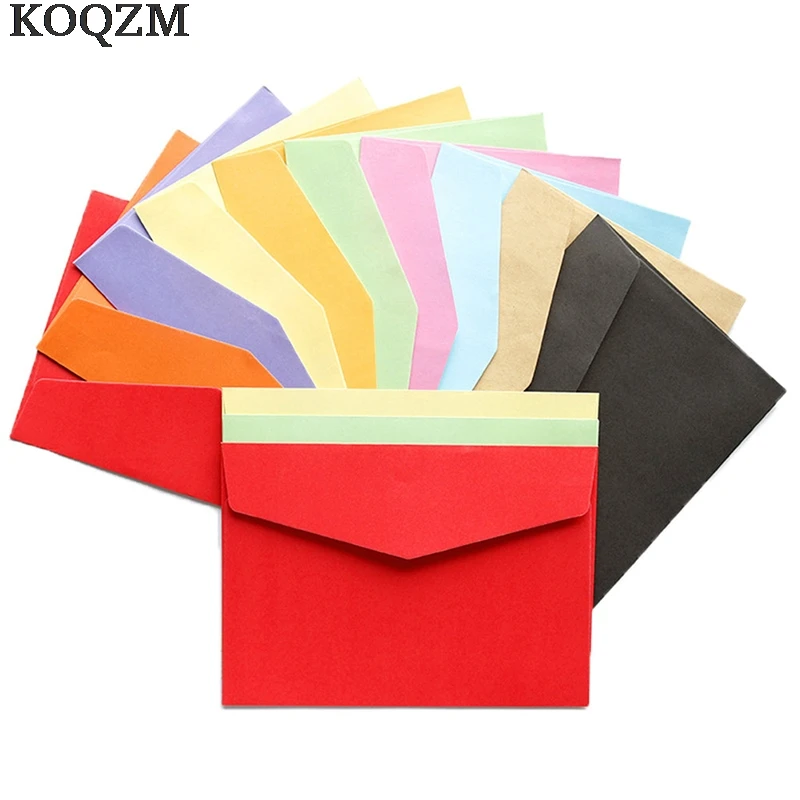 

Новинка; 10 ед. однотонное Цвет крафт Бумага канцелярский конверт Почтовые открытки Цвет конверт для поздравительной открытки