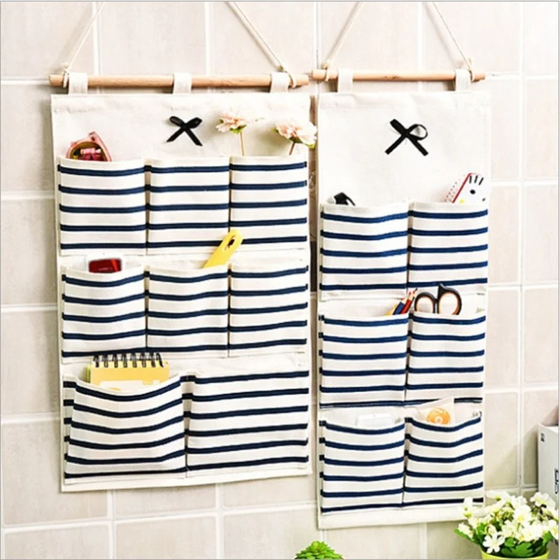 

Hot Sale Door Closet Organizer Wall Hanging Storage Bags With 8 Pockets For Bedroom Bathroom Wall Multi-layer Cheap Storage Bag
