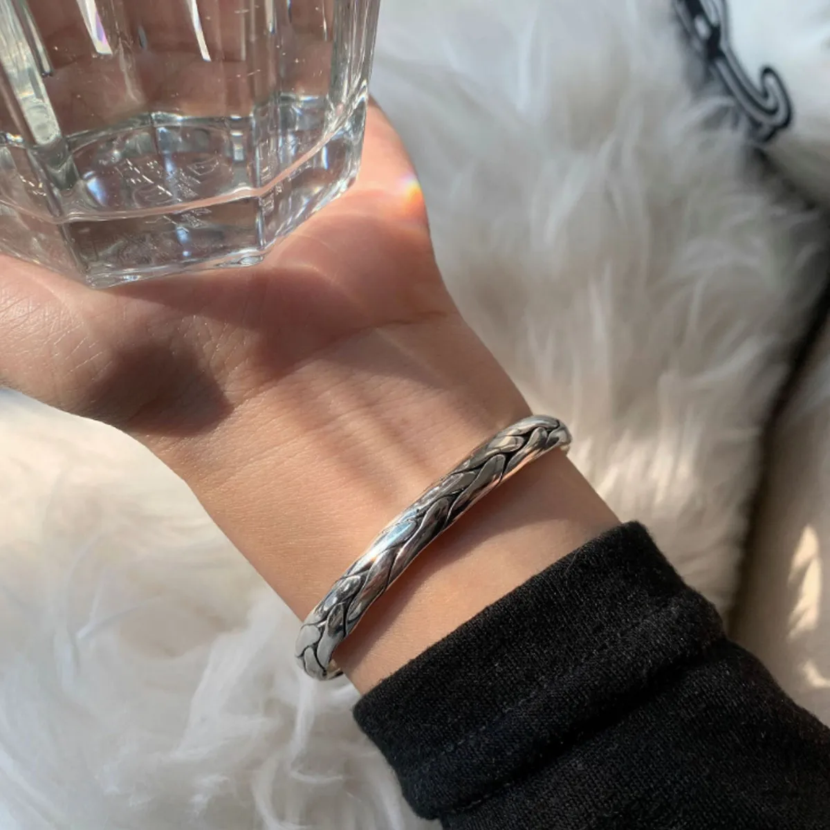 Винтажный Женский Браслет-манжета из стерлингового серебра | Дом и сад