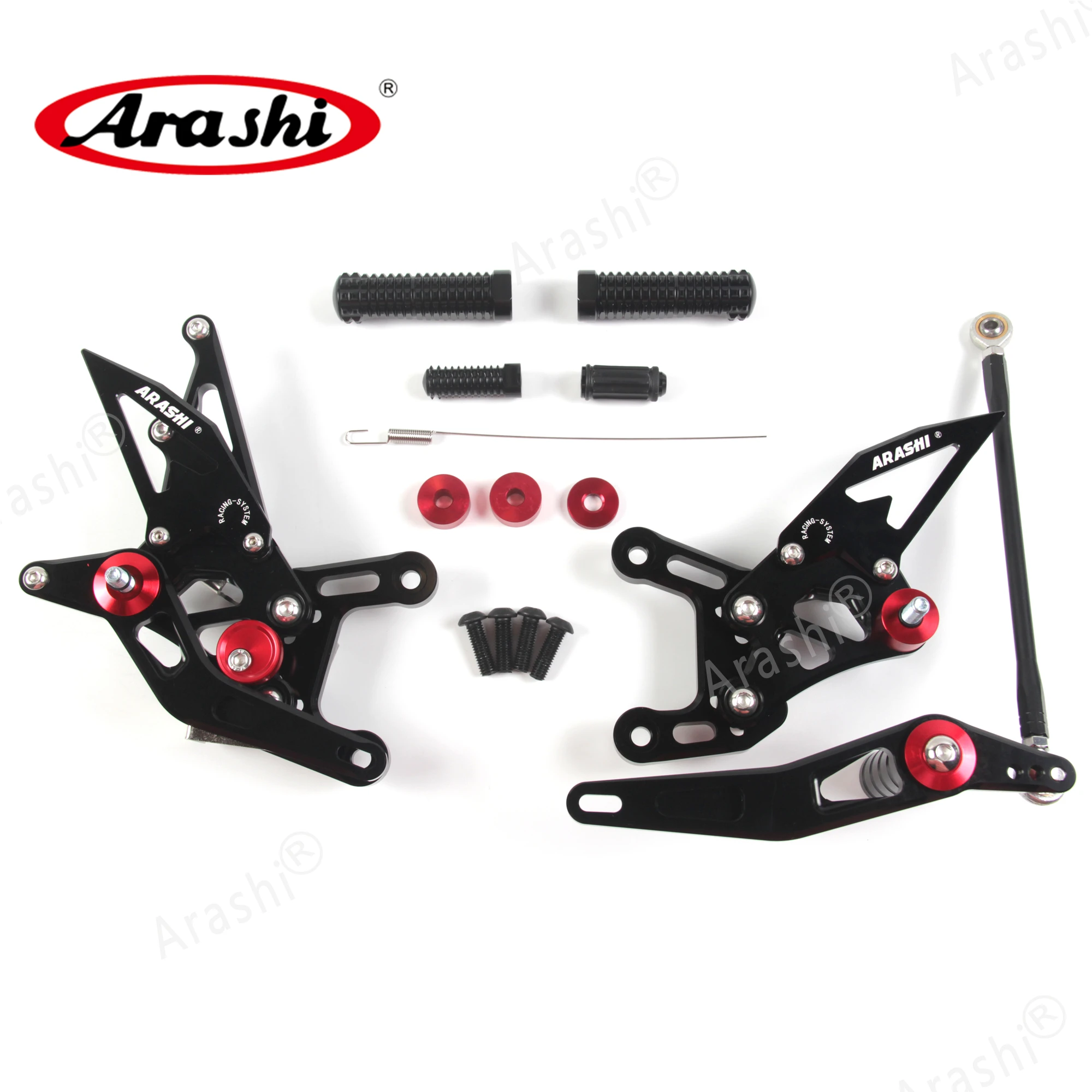 Регулируемые подножки Arashi CNC для YAMAHA YZF R1 2009-2014 Rider Rearset подставка ног 2010 2011 2012 2013