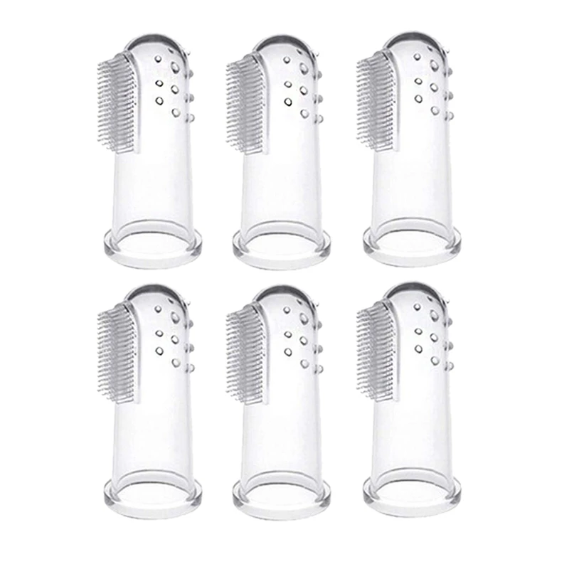 

6-Pack Pet Finger Toothbrushes,Dog Tooth Cleaner Teeth Cleaning Care For Dogs Cats