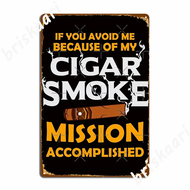 Сигара виски сигара дым полеты металлические знаки клубный Бар Фреска живопись