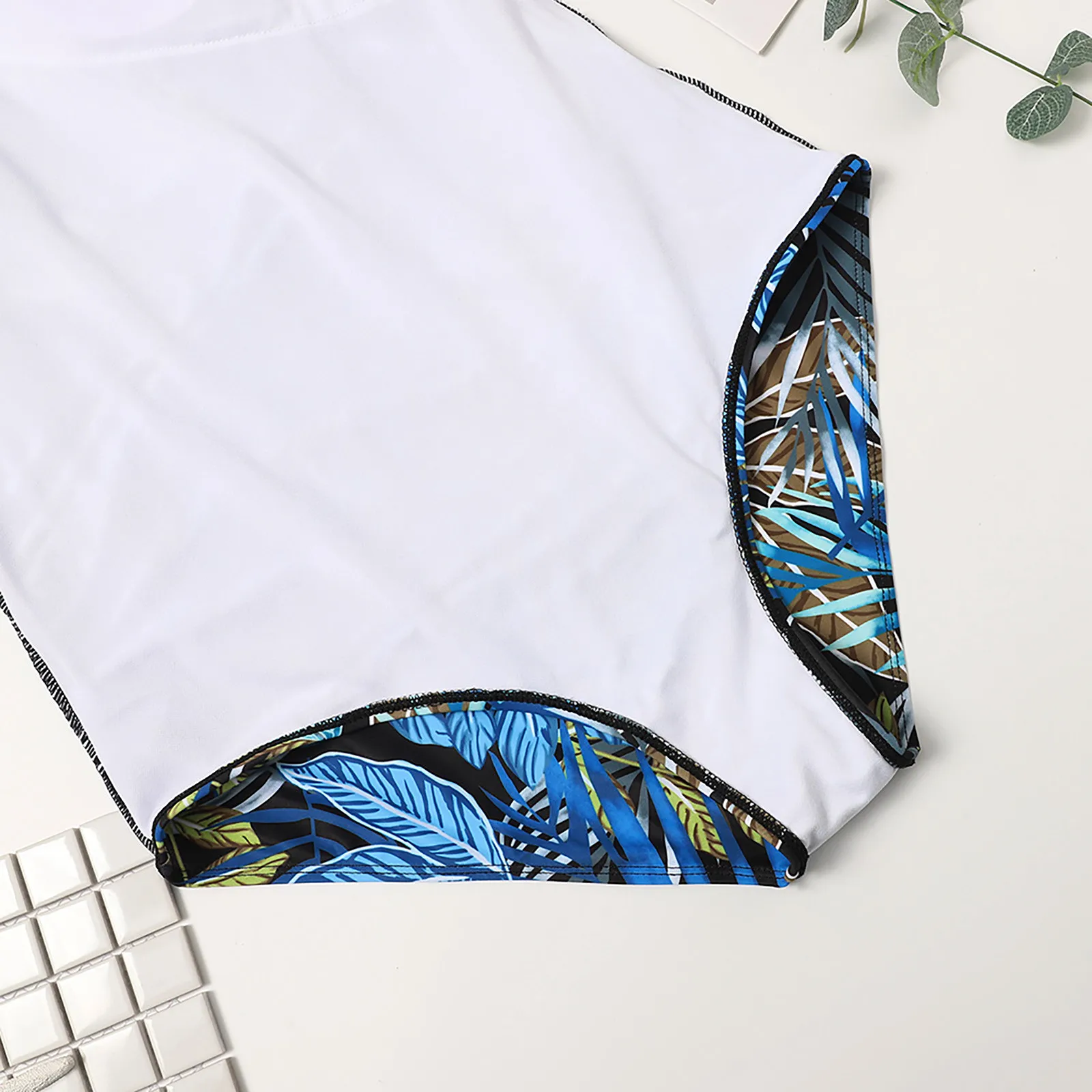 

2021 New Women's Solid Color Straps Bikini Double Strap High Waist Swimsuit swimwear Women Tankini Biquini