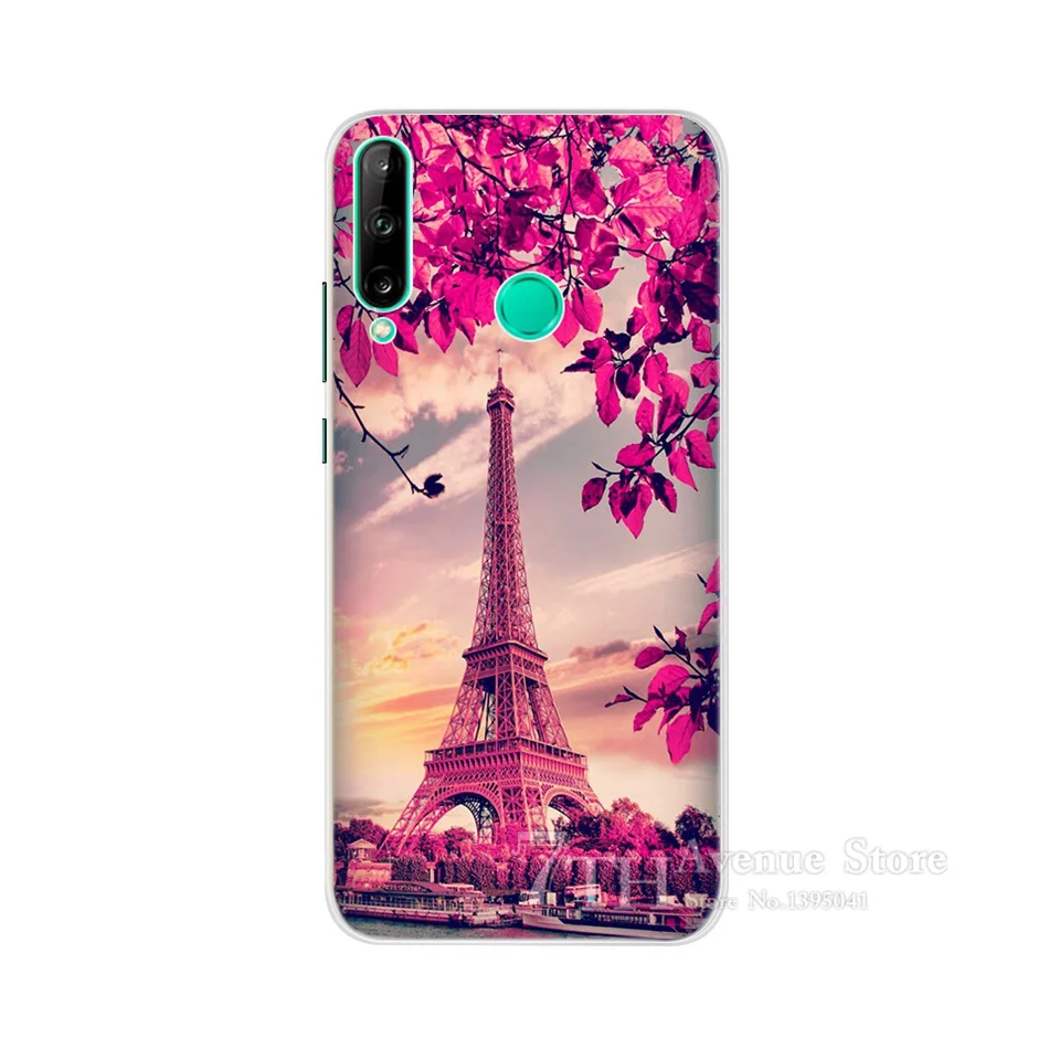 Чехол-накладка для Huawei Honor 9C силикон с принтом прозрачный ТПУ AKA-L29 | Мобильные