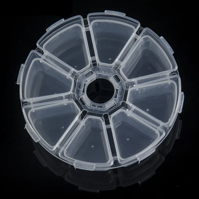 1/2/3 предмета в комплекте 8 отсеков для украшения ногтей круглые пустая коробка