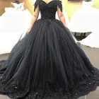 Женское свадебное платье со шлейфом It's yiiya, черное готическое винтажное бальное платье с открытыми плечами и кружевами на лето 2022