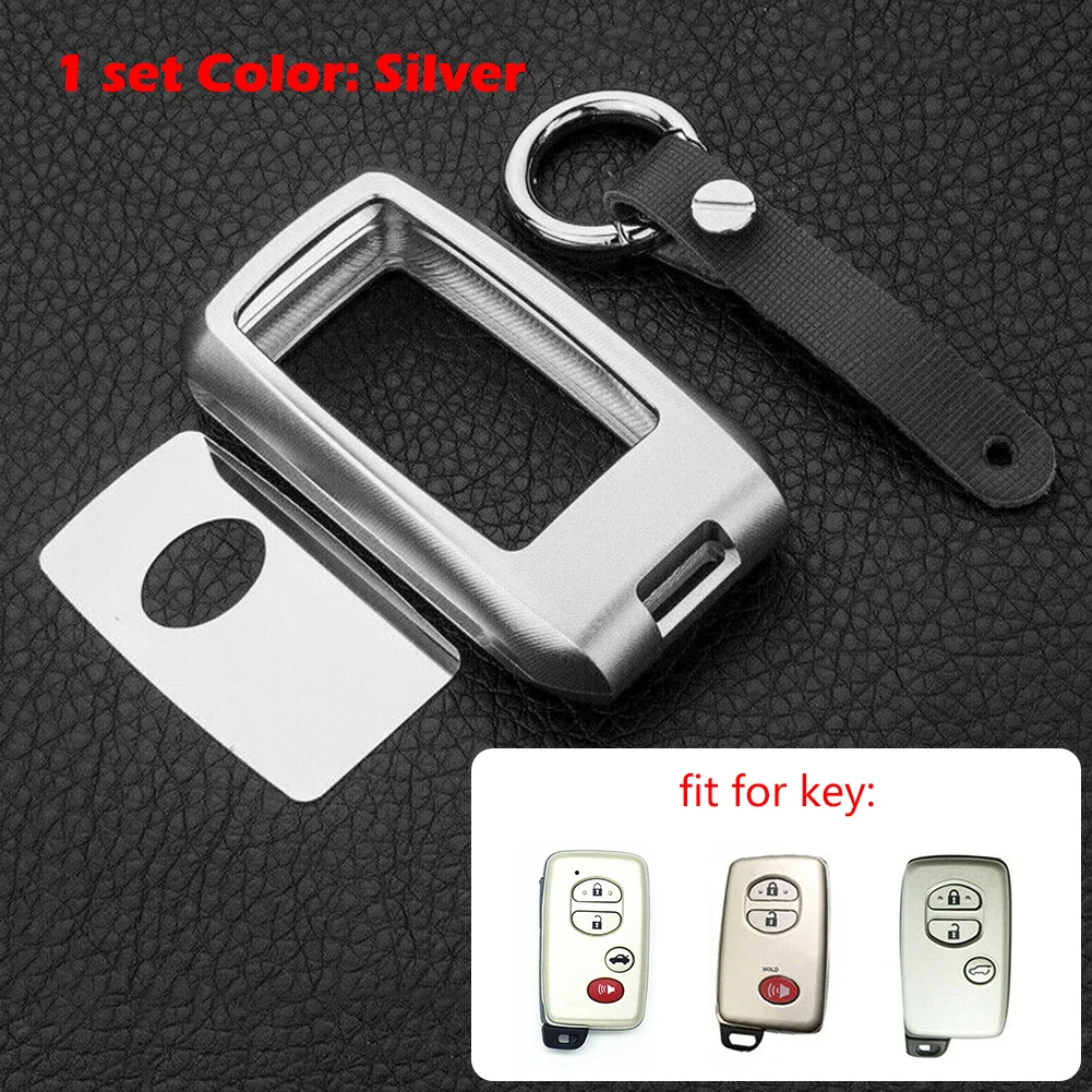 

Aluminium Alloy Leather Smart Remote Key Fob Shell Cover For TOYOTA Camry Key Fob Case Cover Tesla Key Fob Cover Case