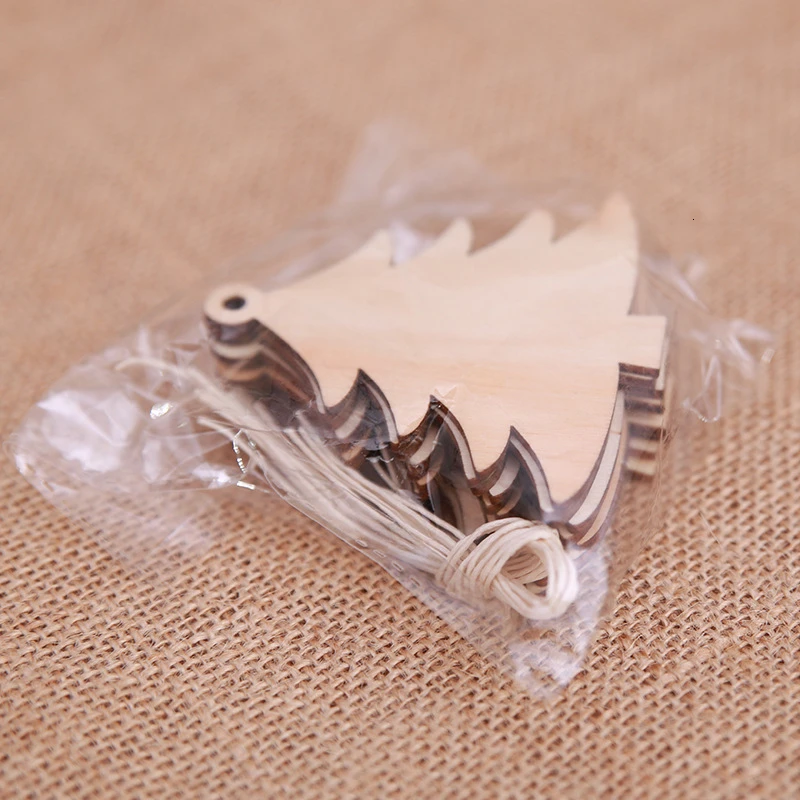 10 шт./лот рождественские деревянные подвесные украшения стильные милые звезды