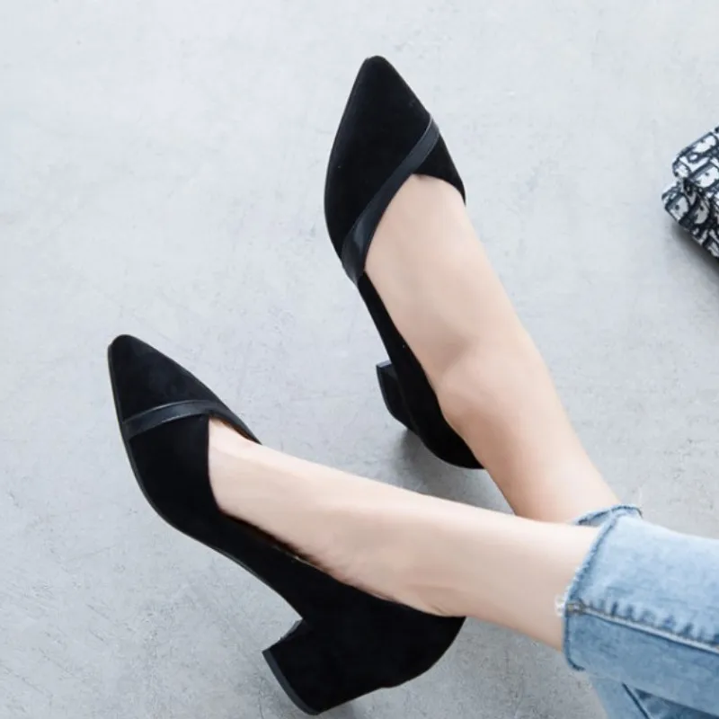 

Fanyuan Faux Suede Leather Women Pumps Office Ladies Party Wedding Sexy Work High Heel Shoes Women Spring Pumps Size 31-43