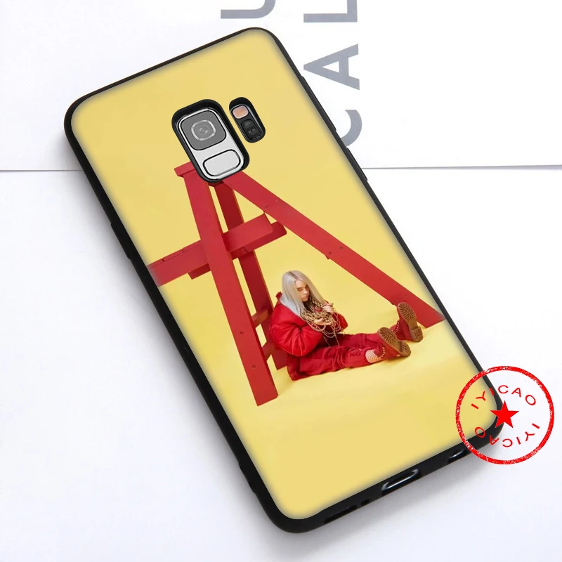 Мягкий чехол для девочек IYICAO Billie Eilish samsung Galaxy S10e S10 S9 S8 Note 8 9 10 Plus S6 S7 Edge TPU |