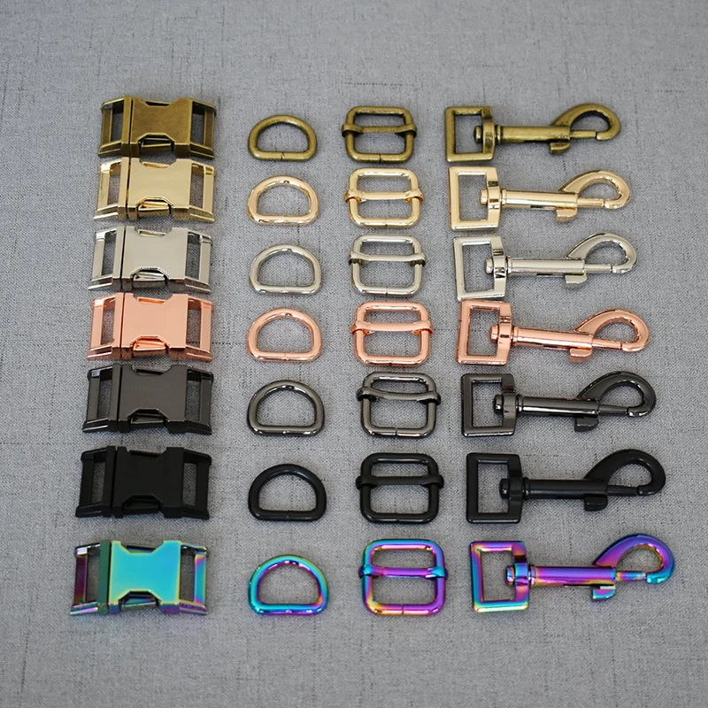 

50 комплектов 15 мм 20 мм 25 мм 32 мм DIY металлическая Регулируемая пряжка тесьма ремень сумка изделие для домашних животных прочный регулятор 7 цветов 4S-LXK