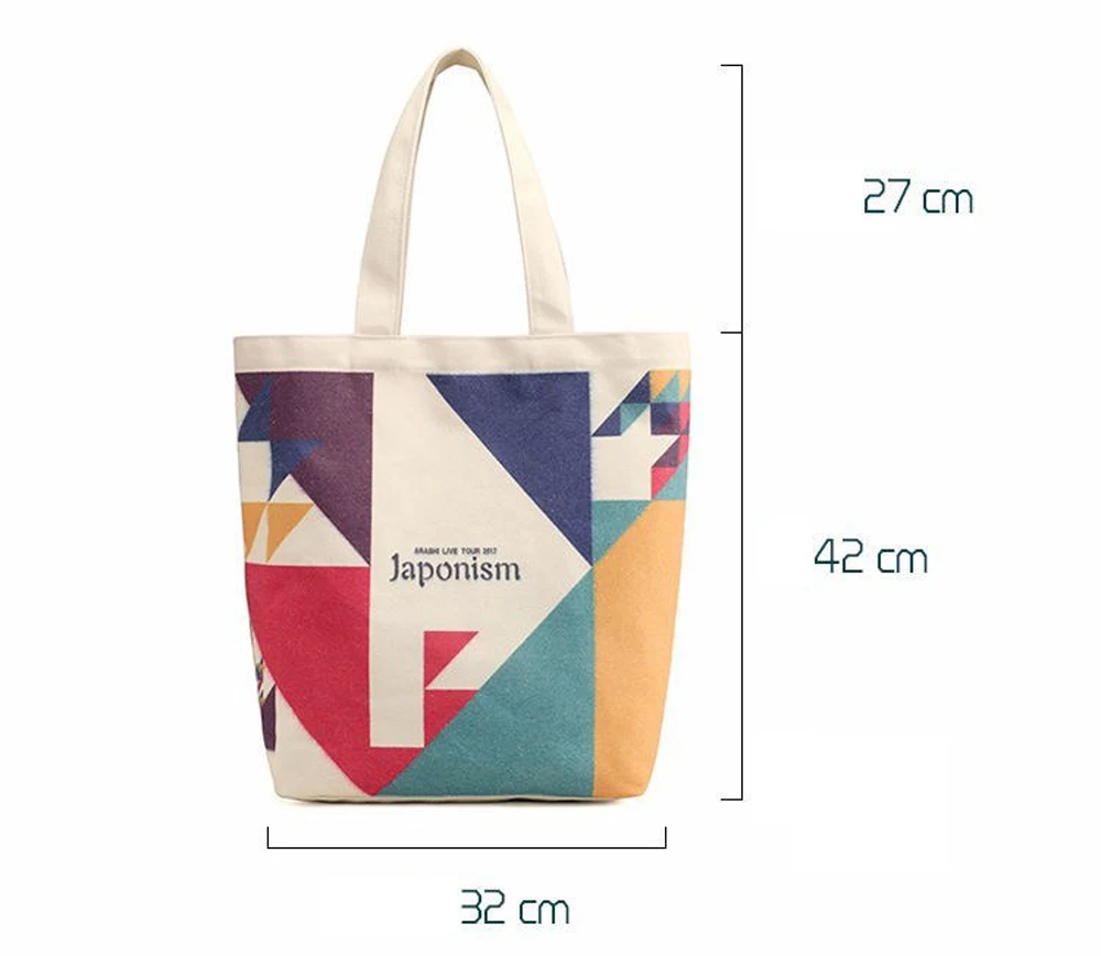 

New Women Shopping Tote Bag Canvas Bohemian Style Multicolor Shoulder Beach Bag Female Casual Shopping Big Bags