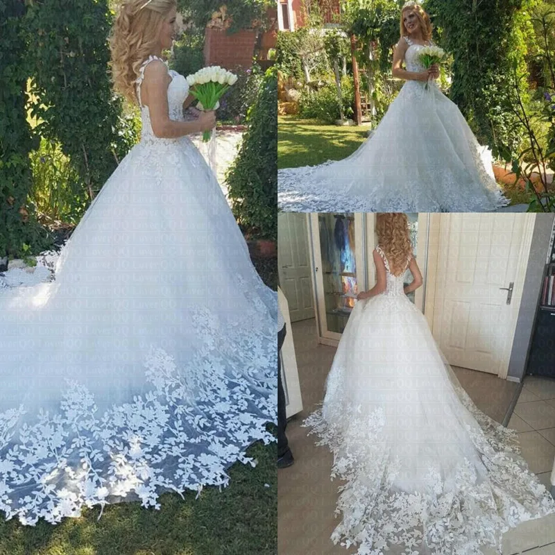 Сексуальное кружевное свадебное платье Vestido De Noiva, Восхитительное свадебное платье со шлейфом, милое платье невесты со шлейфом, свадебные платья
