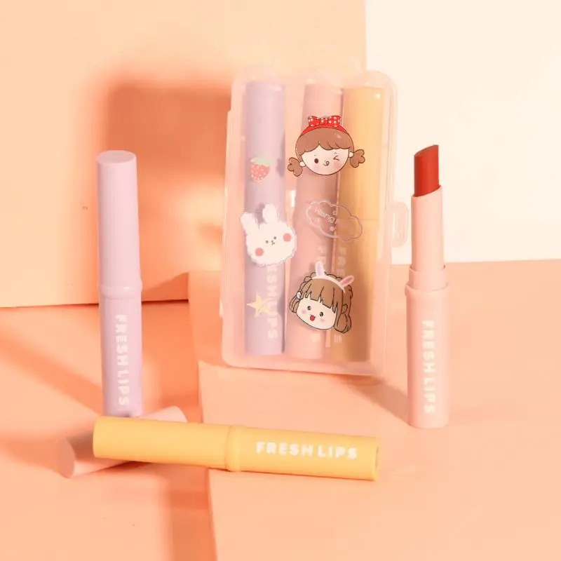 

HENGFANG 3pcs/set Velvet Matte Lip Glaze Moisturizing Waterproof Lasting Smooth Liquid Lipstick Sexy Lip Makeup Cosmetic TSLM2