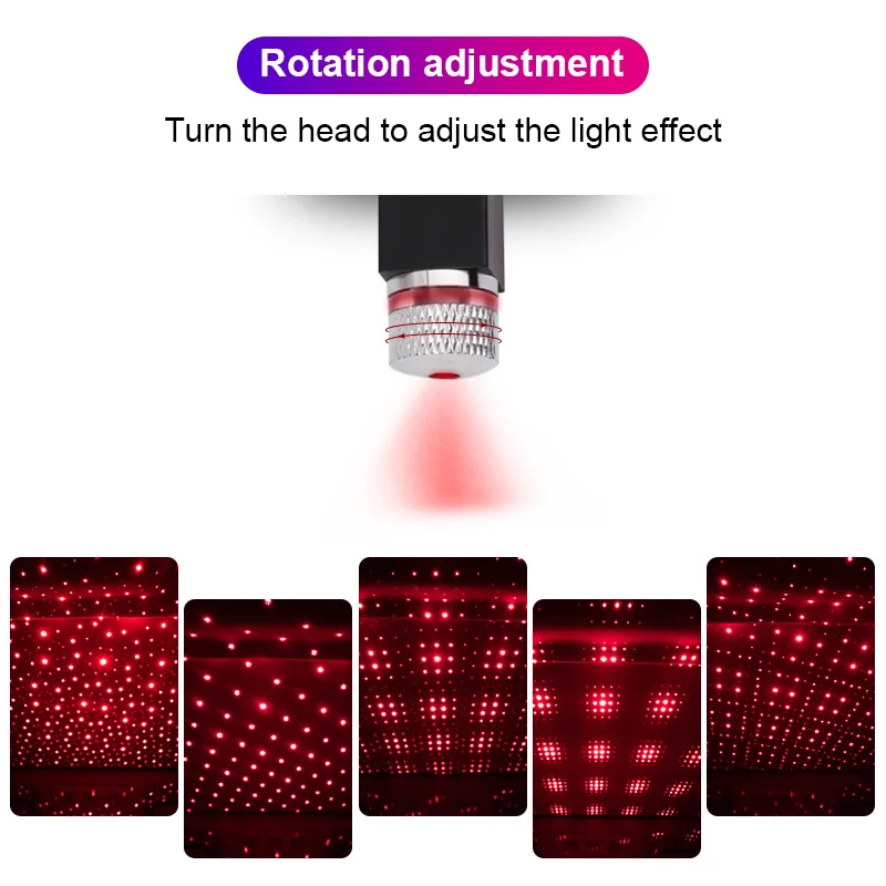 Auto Led Roof Star Night Lights Projector Light Interior Atmosphere Galaxy Lamp Decoration USB Ambient | Автомобили и мотоциклы