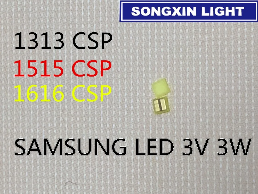 1000 шт Для SAMSUNG светодиодный 1313 ТВ Приложение светодиодный подсветка 3 Вт 3 в CSP холодный белый ЖК Подсветка для ТВ приложения