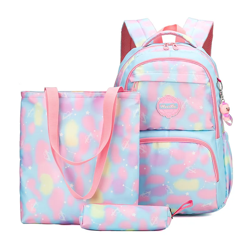 

Children School Bags 3 pcs Girls Kids princess Backpacks schoolbags printing Primary School backpack Kids Mochila Infantil Zip