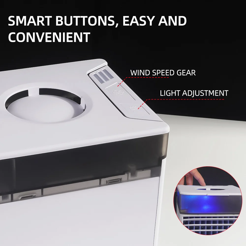

Mini Air Conditioner Air Cooler Fan 7 Colors Light USB Portable Air Conditioner Sterilization isinfection Air Cooling Fan