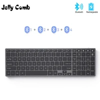 jelly comb bluetooth keyboard for ipad tablet laptop compatible with ios windows metal rechargeable keyboard azert frenchrussia