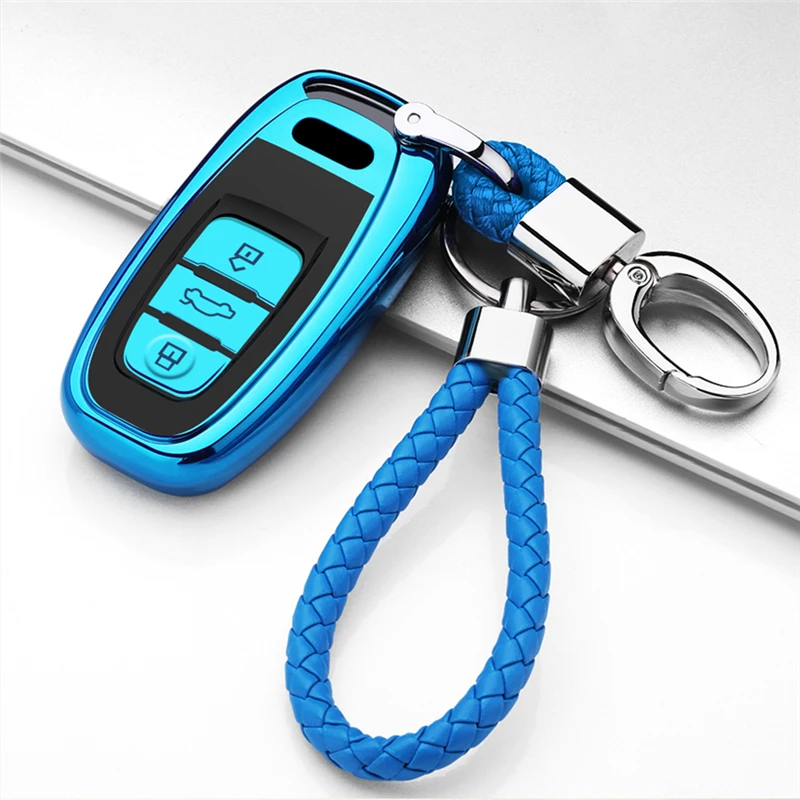 Новый защитный чехол для автомобильных ключей из ТПУ Audi A1 A3 A4 A5 A6 A7 A8 Quattro Q3 Q5 Q7 2009