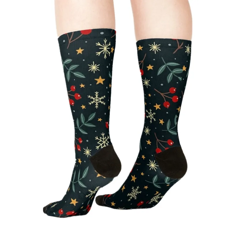 

2021 Women's socks kawaii Zombie Christmas Shirt Printed Socks Women harajuku Happy Funny Novelty cute girl gift Socks for women
