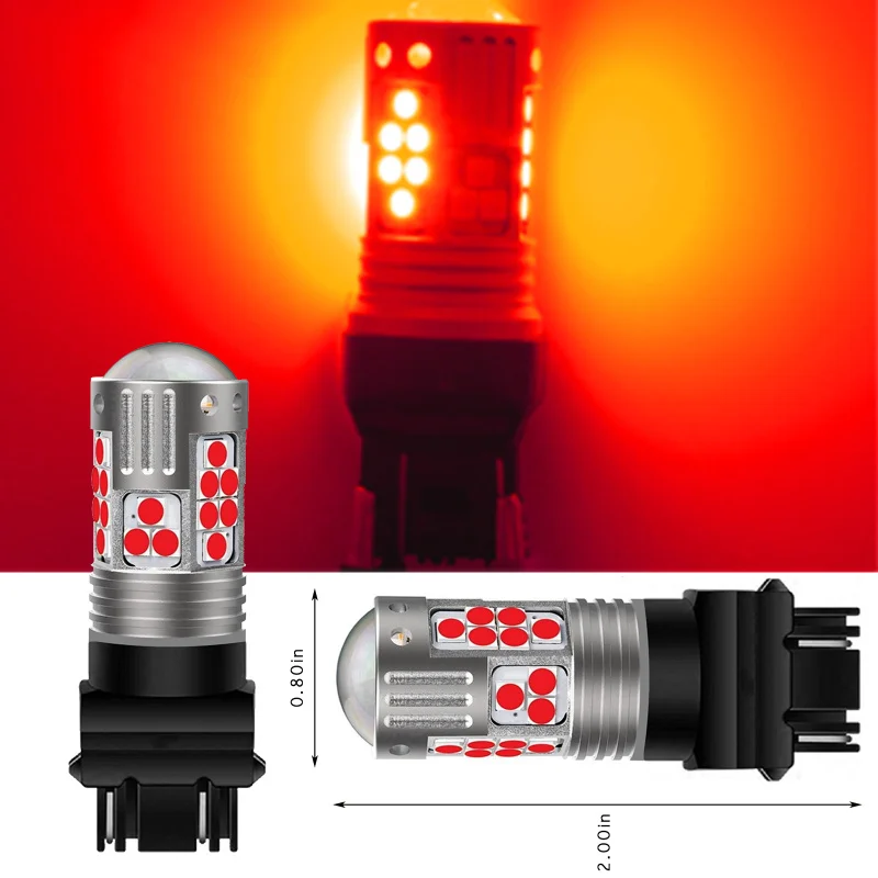 

2Pcs Super Bright LED Car Brake Bulbs Turn Signals Auto Parking Lamp Daytime Running Light Red White Yellow Turn Car Accessories