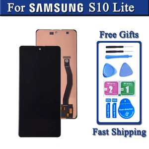 screen for samsung galaxy s10 lite lcd touch screen digitizer panel assembly for g770 g770f display replacement phone parts free global shipping