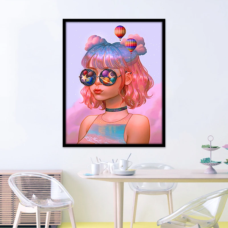 Плакаты аниме с изображением солнца луны туманности девушки персонажа