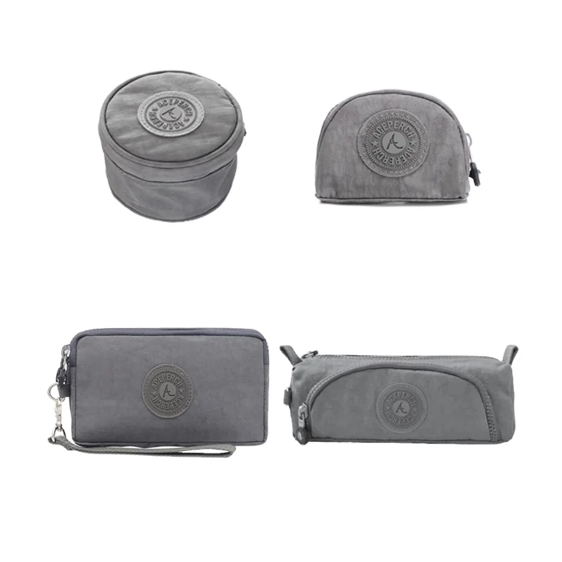 Gray ACEPERCH Casual Women Wallet for Credit Cards Small Luxury Brand Leather Short Womens Wallets and Purses Carteira Feminina - Цвет: Gray