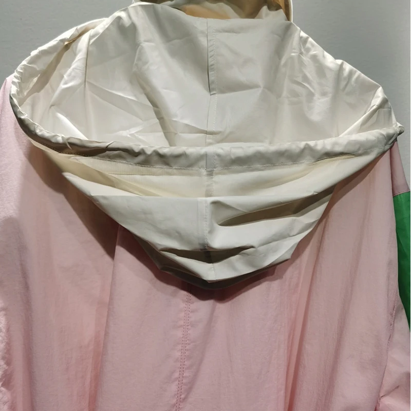 

AELESEEN Runway Fashion Trench 2020 Spring Summer UV-protection Clothing Contrast Color Casual Loose Long Holiday Outwear Trench